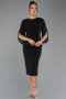 Robe De Invitation Grande Taille Midi Noir ABK2659