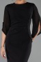 Robe De Invitation Grande Taille Midi Noir ABK2659