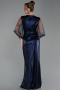 Robe De Soirée Grande Taille Longue Bleu Marine ABU6301