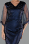 Robe De Soirée Grande Taille Longue Bleu Marine ABU6301