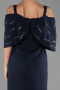 Robe De Invitation Grande Taille Midi Bleu Marine ABK2660