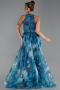 Robe de Soirée Longue Vert Pétrole ABU6294