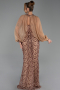 Robe de Soirée Longue Squameuse Cuivre ABU6298