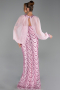 Robe de Soirée Longue Squameuse Poudre ABU6298