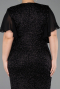 Robe De Invitation Grande Taille Midi Perlé Noir ABK2642