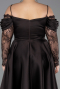 Robe De Invitation Grande Taille Midi Satin Brun ABK2652