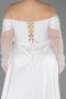 Robe De Soirée Grande Taille Perlé Longue Blanc ABU6093