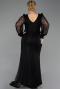 Robe De Soirée Grande Taille Longue Dantelle Noir ABU6283
