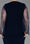 Robe De Invitation Grande Taille Midi Bleu Marine ABK2646