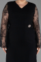 Robe De Invitation Grande Taille Midi Noir ABK2646