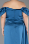 Robe De Soirée Grande Taille Satin Longue Vert Pétrole ABU1626