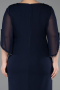 Robe De Invitation Grande Taille Midi Bleu Marine ABK2659