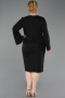 Robe De Invitation Grande Taille Midi Noir ABK2661