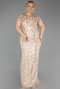 Robe De Soirée Grande Taille Longue Squameuse Or ABU6282