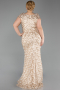 Robe De Soirée Grande Taille Longue Squameuse Or ABU6282