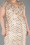Robe De Soirée Grande Taille Longue Squameuse Or ABU6282