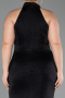 Robe De Soirée Grande Taille Longue Noir ABU6311