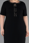 Robe de Soirée Grande Taille Midi Noir ABK2662