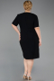 Robe de Soirée Grande Taille Midi Noir ABK2662