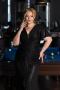 Robe De Soirée Grande Taille Longue Noir ABU6281