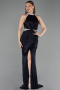 Robe De Soirée Longue Bleu Marine ABU4324