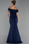 Robe De Soirée Longue Bleu Marine ABU6217