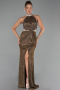 Robe De Soirée Longue Cuivre ABU4324