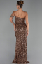 Robe de Soirée Longue Squameuse Cuivre ABU6316