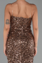 Robe de Soirée Longue Squameuse Cuivre ABU6316