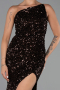 Robe de Soirée Longue Squameuse Brun ABU6316