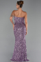 Robe de Soirée Longue Squameuse Lilas ABU6316