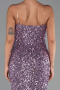 Robe de Soirée Longue Squameuse Lilas ABU6316