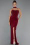Robe de Soirée Longue Rouge Bordeaux ABU5564