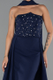 Robe de Soirée Longue Bleu Marine ABU6318