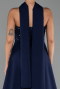 Robe de Soirée Longue Bleu Marine ABU6318