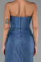 Robe de Soirée Longue Dantelle Indigo ABU5642