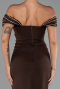 Robe De Soirée Midi Brun ABK2658
