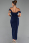 Robe De Soirée Midi Bleu Marine ABK2658