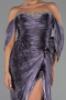 Robe de Soirée Longue Mousseline Lavande ABU6306