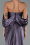Robe de Soirée Longue Mousseline Lavande ABU6306