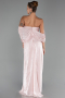 Robe de Soirée Longue Mousseline Poudre ABU6306