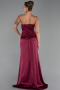 Robe de Soirée Longue Satin Prune ABU6320