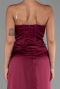 Robe de Soirée Longue Satin Prune ABU6320