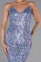 Robe de Soirée Longue Squameuse Indigo ABU6321