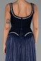 Robe de Soirée Longue Mousseline Bleu Marine ABU6323
