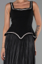 Robe de Soirée Longue Mousseline Noir ABU6323