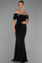 Robe de Soirée Longue Noir ABU6324