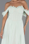 Robe de Soirée Longue Mousseline Menthe ABU6325