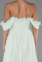 Robe de Soirée Longue Mousseline Menthe ABU6325