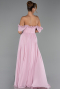 Robe de Soirée Longue Mousseline Poudre ABU6325